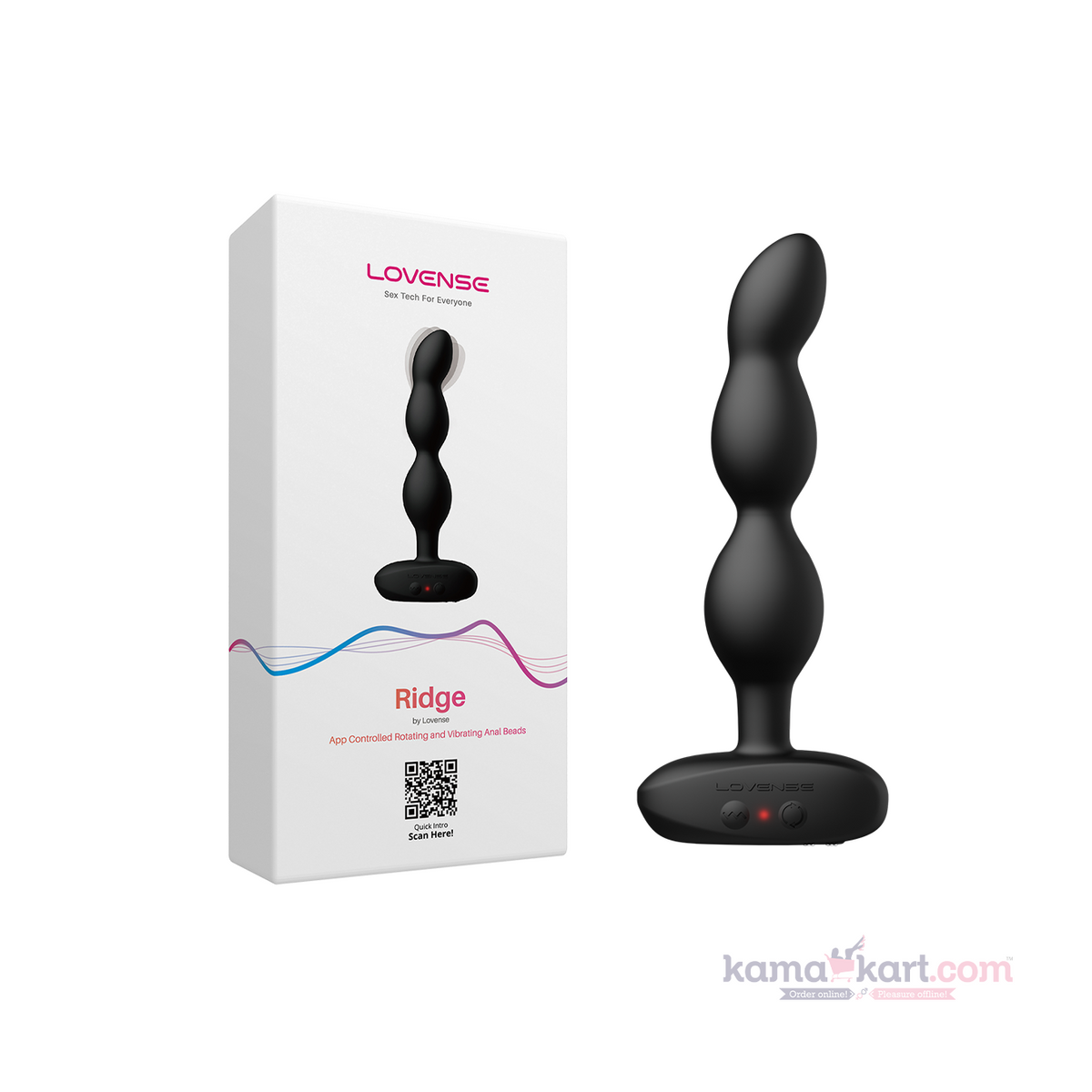 Lovense Ridge Rotating & Vibrating Anal Vibrator - Black