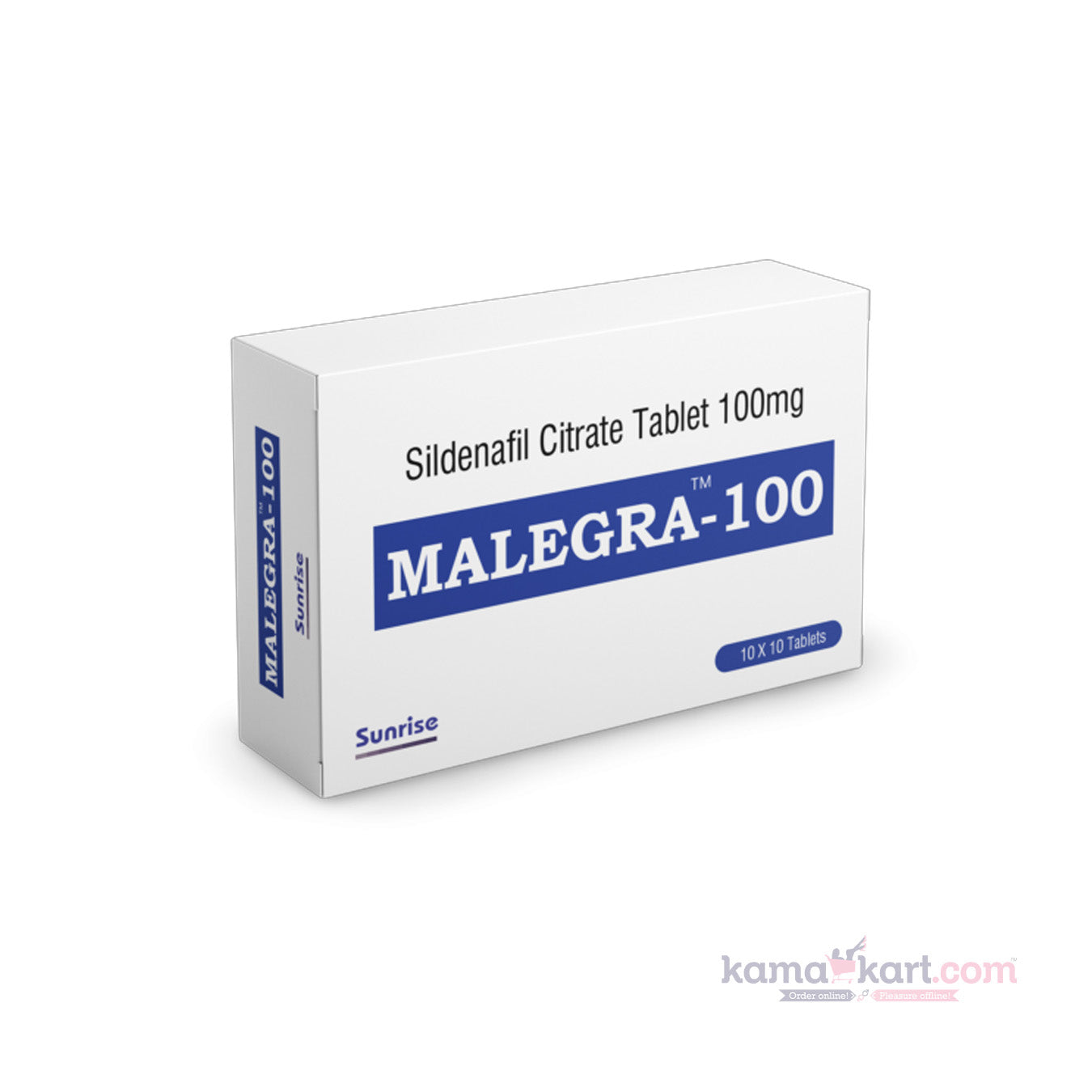 Malegra 100 mg - pack of 10 tablets -  2 strips