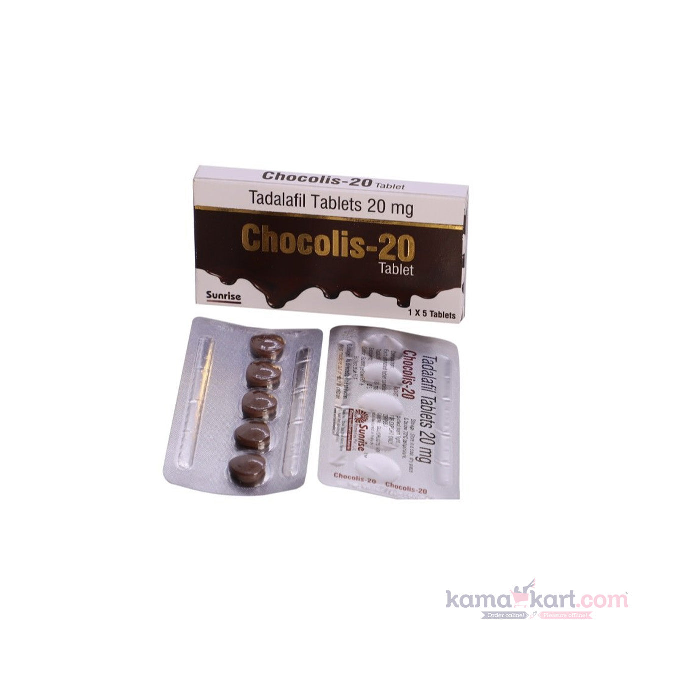 chocolis 20mg chewable tablets - pack of 5
