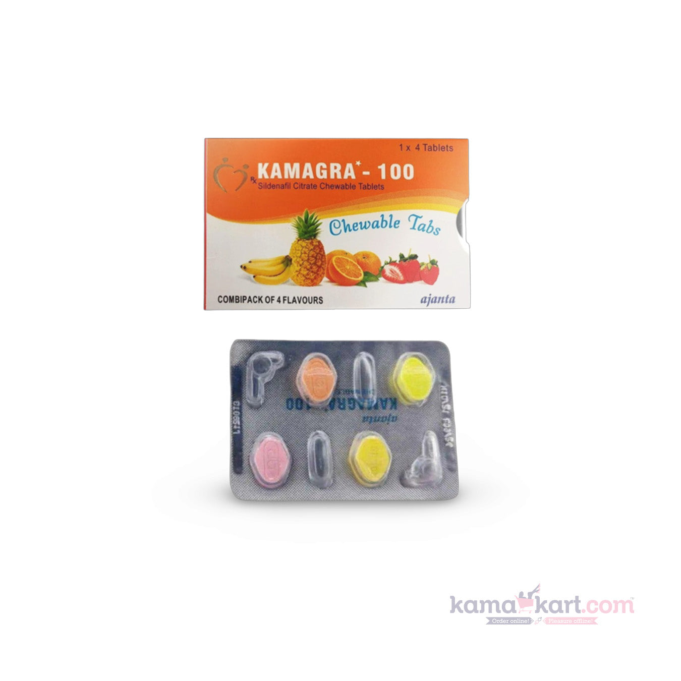 Kamagra Chewable Tablet - pack of 4 tablets